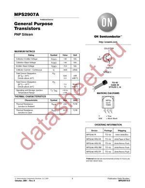 MPS2907AG datasheet  